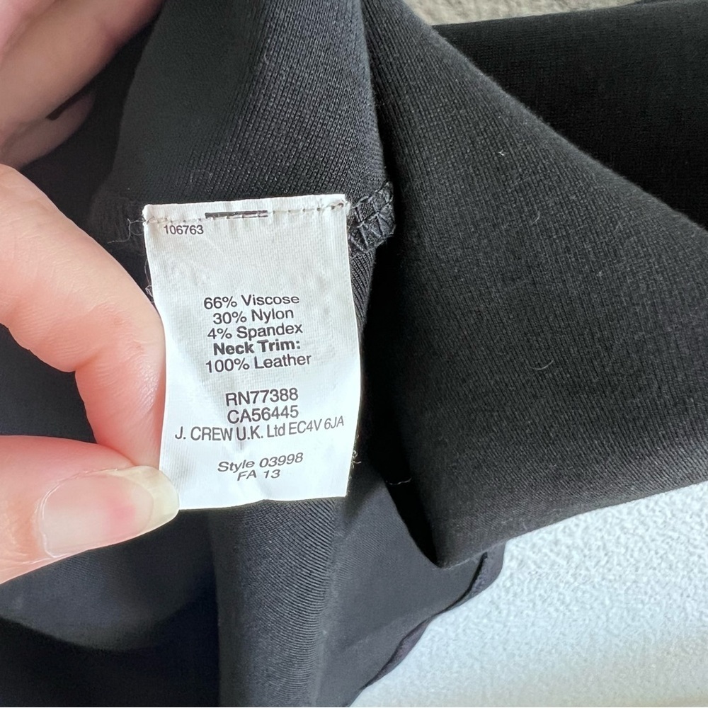 Madewell Women’s‎ Black Leather Trim Dress - Picture 5 of 12